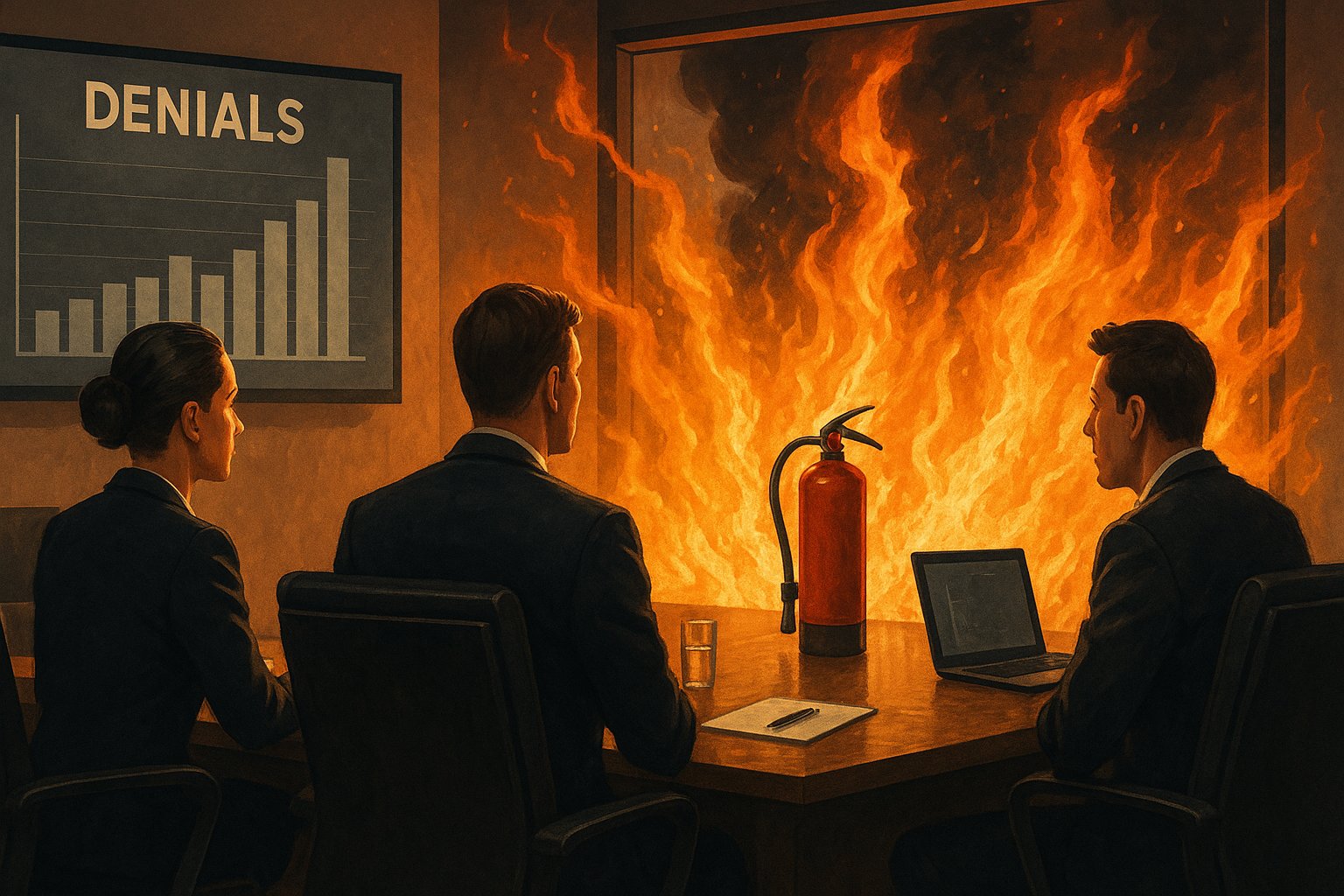 Denials Are on Fire. Don’t Wait for a Board Meeting to Grab a Fire Hose